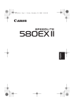 Canon 580EX II Camera Lens User Manual