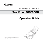 Canon 300 Scanner User Manual