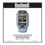 Bushnell 363500 GPS Receiver User Manual