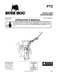 Bush Hog PT5 Cultivator User Manual