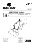 Bush Hog 2547 Compact Loader User Manual