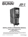 Bunn JDF-2N Juicer User Manual