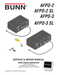 Bunn AFPO-3 SL Water Dispenser User Manual