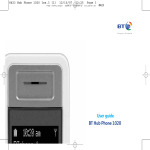 BT 1020 Cordless Telephone User Manual