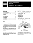 Bryant P/N TSTATBBP220-01 Thermostat User Manual