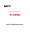 Brother mp-21c/cdx Gas Grill User Manual