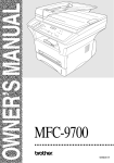 Brother MFC-9700 All in One Printer User Manual