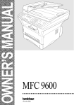 Brother MFC 9600 Printer User Manual