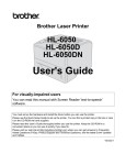 Brother HL-6050 Printer User Manual
