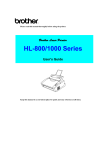 Brother HL-1000 Printer User Manual
