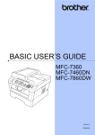 Brother 7860DW All in One Printer User Manual
