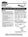 Broan 114 Thermostat User Manual