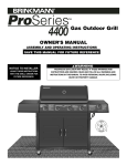 Brinkmann 4655 Gas Grill User Manual