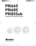Boston Acoustics PRI665 Automobile Accessories User Manual