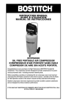 Bostitch BTFP02028 Air Compressor User Manual