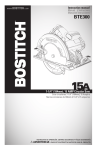 Bostitch BTE300K Saw User Manual