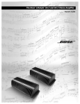 Bose SA-2 Stereo Amplifier User Manual
