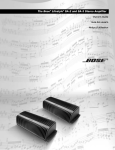 Bose SA-2 Car Amplifier User Manual