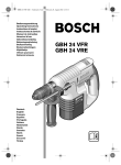 Bosch Power Tools GBH 24 VFR Drill User Manual