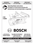 Bosch Power Tools 4100DG Saw User Manual