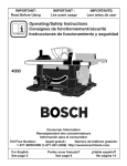 Bosch Power Tools 4000 Saw User Manual