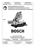 Bosch Power Tools 3912 Saw User Manual