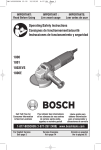 Bosch Power Tools 1800 Grinder User Manual
