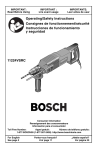 Bosch Power Tools 11224VSRC Power Hammer User Manual