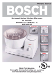 Bosch Appliances MUM 6630 UC Blender User Manual
