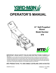 Bolens 979 Lawn Mower User Manual