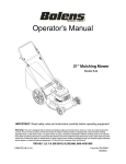 Bolens 544 Lawn Mower User Manual