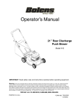 Bolens 416 Lawn Mower User Manual