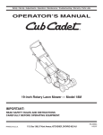 Bolens 18070-03 Lawn Mower User Manual