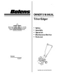 Bolens 12207 Tiller User Manual