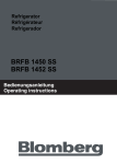 Blomberg BRFB 1450 SS Freezer User Manual