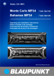 Blaupunkt MP34 Car Stereo System User Manual