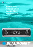 Blaupunkt Miami CD72 Portable Radio User Manual