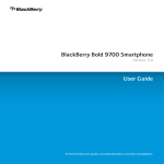 Blackberry 9700 Cell Phone User Manual