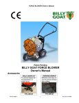 Billy Goat P / N 440120 Blower User Manual
