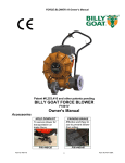 Billy Goat F1801V Blower User Manual