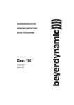 Beyerdynamic Opus 100 Speaker System User Manual