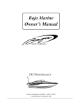 Baja Marine 245 Boat User Manual