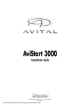 Avital 3000 Automobile Alarm User Manual