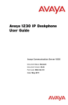 Avaya 1230 IP Phone User Manual