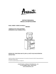 Avanti WD30EC Water Dispenser User Manual