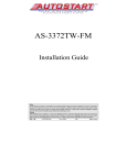 Autostart AS-3372 TW-FM Remote Starter User Manual