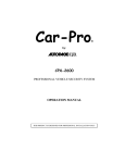 Auto Page CPX-2600 Automobile Alarm User Manual
