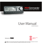 Audiovox XM-RVR-FM-001C Car Satellite Radio System User Manual