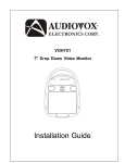 Audiovox VOH701 Car Stereo System User Manual