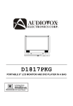Audiovox D1817PKG Portable DVD Player User Manual